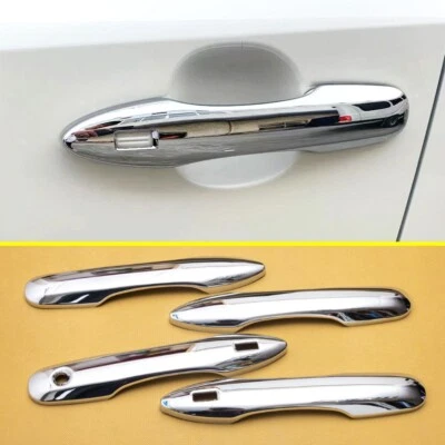 Guarnições de tampa de tira de maçaneta de porta externa cromada para Toyota Corolla Cross 2019-2025 - Imagem 1 de 4