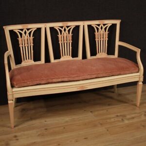 Canapé laqué meuble peint style antique Louis XVI salon sofa 20ème siècle 900