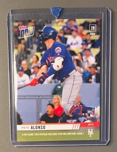 Topps Now #299 Pete Alonso 2019 2 horas juego empates récord de novato para HR antes de junio - Imagen 1 de 1