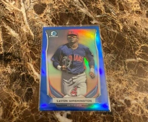 2014 Bowman Chrome Prospects rifrattore blu /250 LeVon Washington #BCP17 - Foto 1 di 1