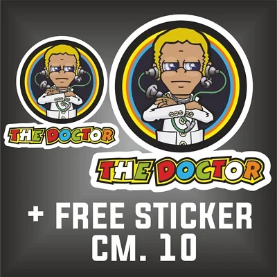 adesivo NUM. 46 valentino rossi doctor moto car aufkleber + 1 FREE STICKER CM.10