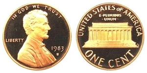 Centavo Lincoln 1983 P D S rojo cereza de rollos como nuevo, prueba de juegos de prueba - Imagen 1 de 3