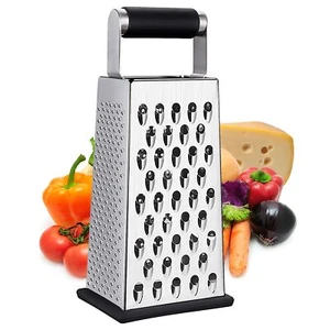Cheese Grater Box Grater for Cheese Stainless steel Vegetable Slicer Food Shr... - Picture 1 of 7