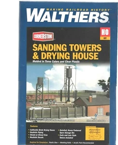 HO Scale Walthers Cornerstone 933-3182 Sanding Towers & Drying House Kit - Picture 1 of 1