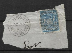 RHODESIA, MATASELLOS, PURÉ SALISBURY. S/C, FECHADO OC 22 93, PIEZA DE PRUEBA, 827BONC - Imagen 1 de 1