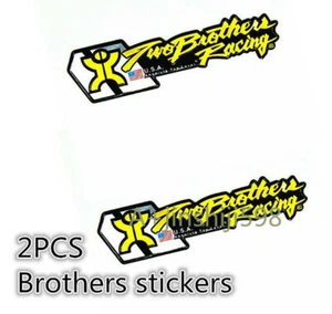 2 piezas Pegatina Resistente al Calor Tubo de Escape Motocicleta Two Brothers Insignia Modificada - Imagen 1 de 6