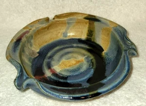 Ayers Studio Kunstkeramik Brie Baker 2005 bunte schwere Schüssel 7 1/2 x 7" - Bild 1 von 9