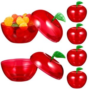 12pcs Plastic Container Candy Box Red Apple Shaped Chocolate Favor Ornam - Picture 1 of 12
