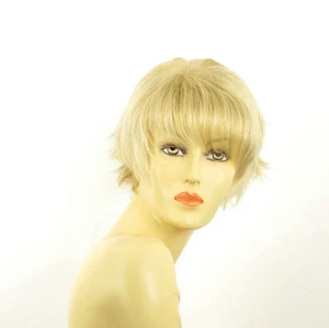 Perruque femme courte blond doré méché blond très clair VALENTINE 24BT613 - Imagen 1 de 8