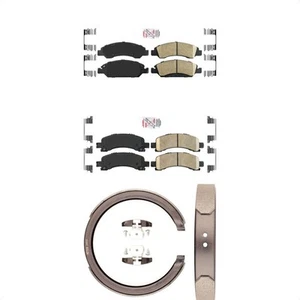 Front Brake Pads Rear Parking Shoes Kit for GMC Savana 1500 2009-2013 oe74 - Picture 1 of 11