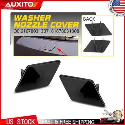 Tapas de cubierta de arandela de faros 2 piezas para BMW 325i 325xi 328i 330i 335i 2006-2008 Foto 1 de 4