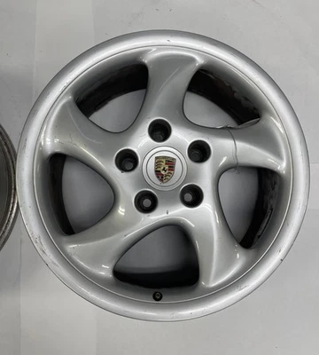 1999 - 2001 Porsche 911 996 Front 18 x 7.5 Inch Alloy Wheel Rim 560-67236 OEM - Image 1 of 4