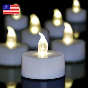 LED Teelichter - 12er Pack flammenlose batteriebetriebene Kerzen, 200+ Stunden Flickeri - Bild 1 von 6