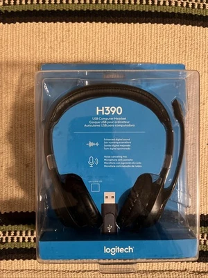 Logitech H390 Black Over the Ear USB Headset - Image 1 of 4