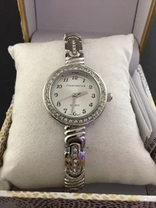 Charter Club Fashion watch NIB silver tone with Rhinestones accents - Picture 1 of 5
