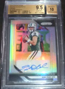 2018 PANINI PRIZM SAM DARNOLD AUTO SILVER REFRACTOR BGS 9.5/10 SIGNED ROOKIE - Picture 1 of 2