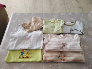 süßes 7er Set Kleidung Baby Strampler Bodys Schlafanzüge in 62 68 - Bild 1 von 11