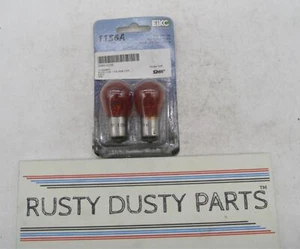 Pack of 2 Eiko NOS Motorcycle Turn, Stop and Tail Light Amber Bulbs 1156A - Picture 1 of 3