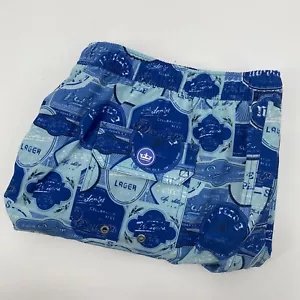 Bañador Peter Millar XXL para hombre azul crepúsculo Lager estampado de cerveza forrado nuevo con etiquetas - Imagen 1 de 6