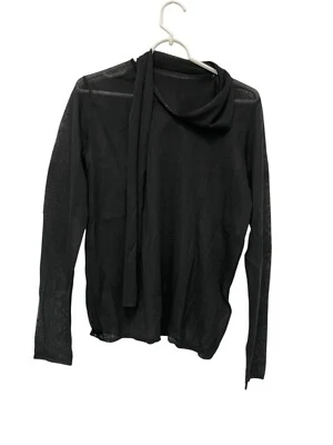 Massimo Dutti Womens Shirt S Small Black Scarf Neck Long Sleeve 6841/534 NWT - Image 1 of 4