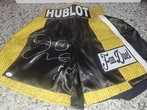 Floyd Mayweather Signed Boxing Trunks JSA Authenticated Sicker On Trunks  - Picture 1 of 2