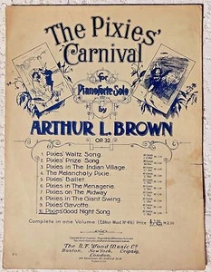 VINTAGE SHEET MUSIC - 1906 PIXIES' GOOD NIGHT SONG - ARTHUR L. BROWN - Picture 1 of 4