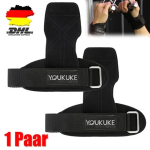 Profi Zughilfen Zughilfe Grips Fitness Sport Handschuhe Krafttraining Herren DHL - Bild 1 von 15