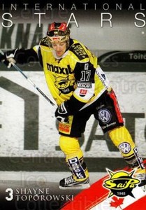 2009-10 Finnish Cardset International Stars Series One #6 Shayne Toporowski