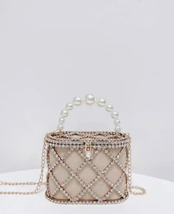 Diamond - Studded Party Handbags Chic Wedding Evening Clutch Bag Shoulder Bag - Picture 1 of 4