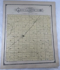 Orig George Ogle 1906 Labette County Kansas Plat Map Labette Township - Picture 1 of 3