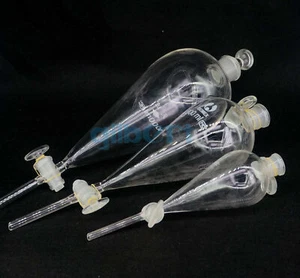60-2000ML Standard Stopper Pear Shaped Separatory Funnel with Glass Stopcock - Picture 1 of 31