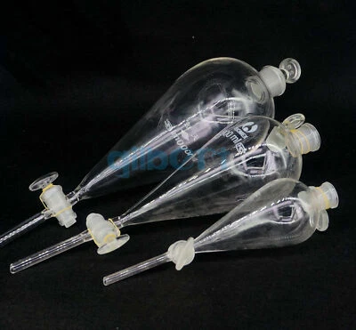 60-2000ML Standard Stopper Pear Shaped Separatory Funnel with Glass Stopcock - Image 1 of 4