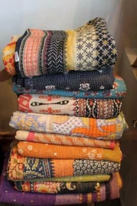 Vintage Bedspread Throw 10 Pcs Lot Indian Handmade bedding Bed Cover Bohemian - Picture 1 of 5