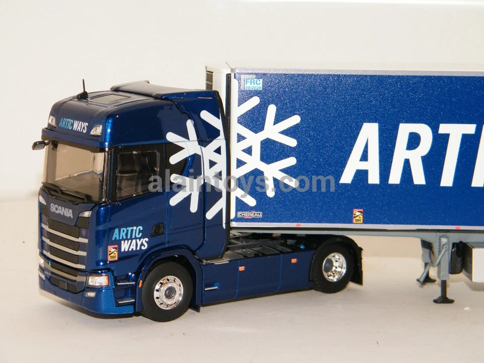 SCANIA S500 TOIT HAUT REMORQUE CHEREAU ARTIC WAYS ELIGOR 1/43 Réf 117780