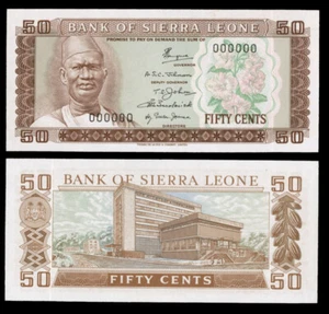 Sierra Leone 50 Cents 1979-84 Pick# 4s Uncirculated.(#2263) - Picture 1 of 1
