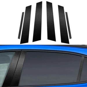 Carbon Fiber B Pillar Door Sash Trim Cover Fit Alfa Romeo Giulia 2017 2018 2019 - Foto 1 di 6
