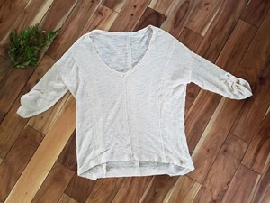 Womens Staccato Light Knit Sweater Top Light Peach Blush Pink 3/4 Sleeve large - Picture 1 of 6