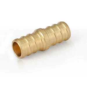 Efield 1/2" Pex × 1/2" Pex -B Straight Coupling Crimp Brass Fittings Lead Free  - Picture 1 of 7