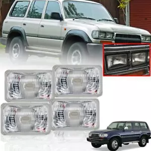4 PCS HEAD LIGHT LAMP H4 REFLECTOR FOR TOYOTA LAND CRUISER FZJ80 HDJ80 1990-1998 - Picture 1 of 8