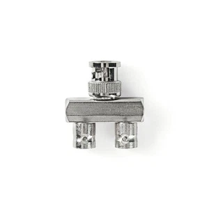 CONNETTORE ADATTATORE BNC DA MASCHIO A 2 FEMMINA SPLITTER T VIDEOSORVEGLIANZA - Imagen 1 de 4