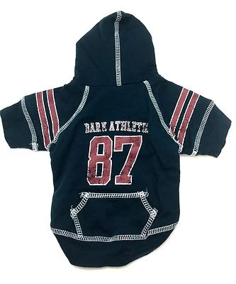 Martha Stewart Pets Dog Hooded Vest Bark Athletic 87 Shirt Clothes Navy Apparel - Image 1 of 4