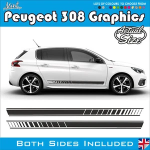 Peugeot 308 GT Line SW 307 T-Shirt Streifen Aufkleber Aufkleber Grafik 004 - Bild 1 von 4
