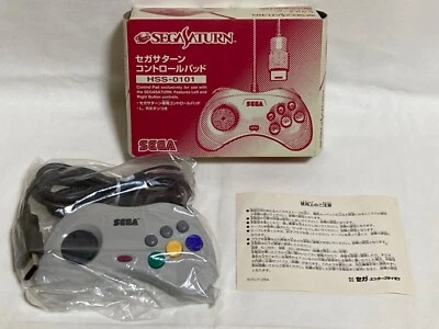 SEGA Saturn Controller White Japan HSS-0101 Boxed with Bags & Paper - Image 1 of 4