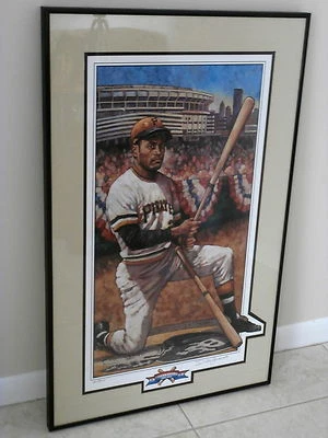 ROBERTO CLEMENTE ~ LITOGRAFÍA por DINO GUARINO ~ FIRMADA POR EL ARTISTA ~ PITTSBURGH PA. Foto 1 de 3