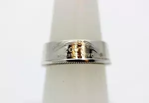 Anello con moneta da quarto di dollaro in argento 1964 fatto a mano misura 7 - 10962 - Foto 1 di 6