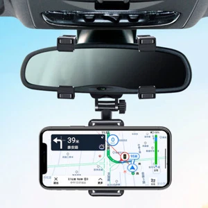 Car Rearview 360° Rotatable Mirror Mount Stand Holder Accessories For Cell Phone - Picture 1 of 12