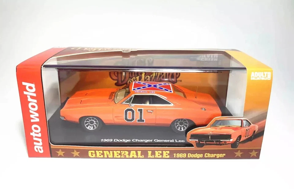 1/43 Auto World Resin GENERAL LEE 1969 Dodge Charger Model Car - Image 1 of 4