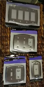 Amerelle Decor Assorted Wall Plates (Lot of 9) Brushed Nickel Decorative * 1 q - Picture 1 of 1