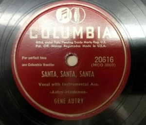 Gene Autry Christmas 45 RPM Santa (x3) & Chubby ... Fellow Columbia 20616 191210 - Picture 1 of 4