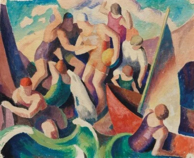 Impresión artística de The People of Chilmark - Thomas Hart Benton 1921 regionalismo estadounidense Foto 1 de 2